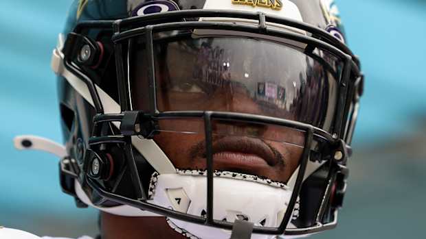 Lamar Jackson with the Ravens.